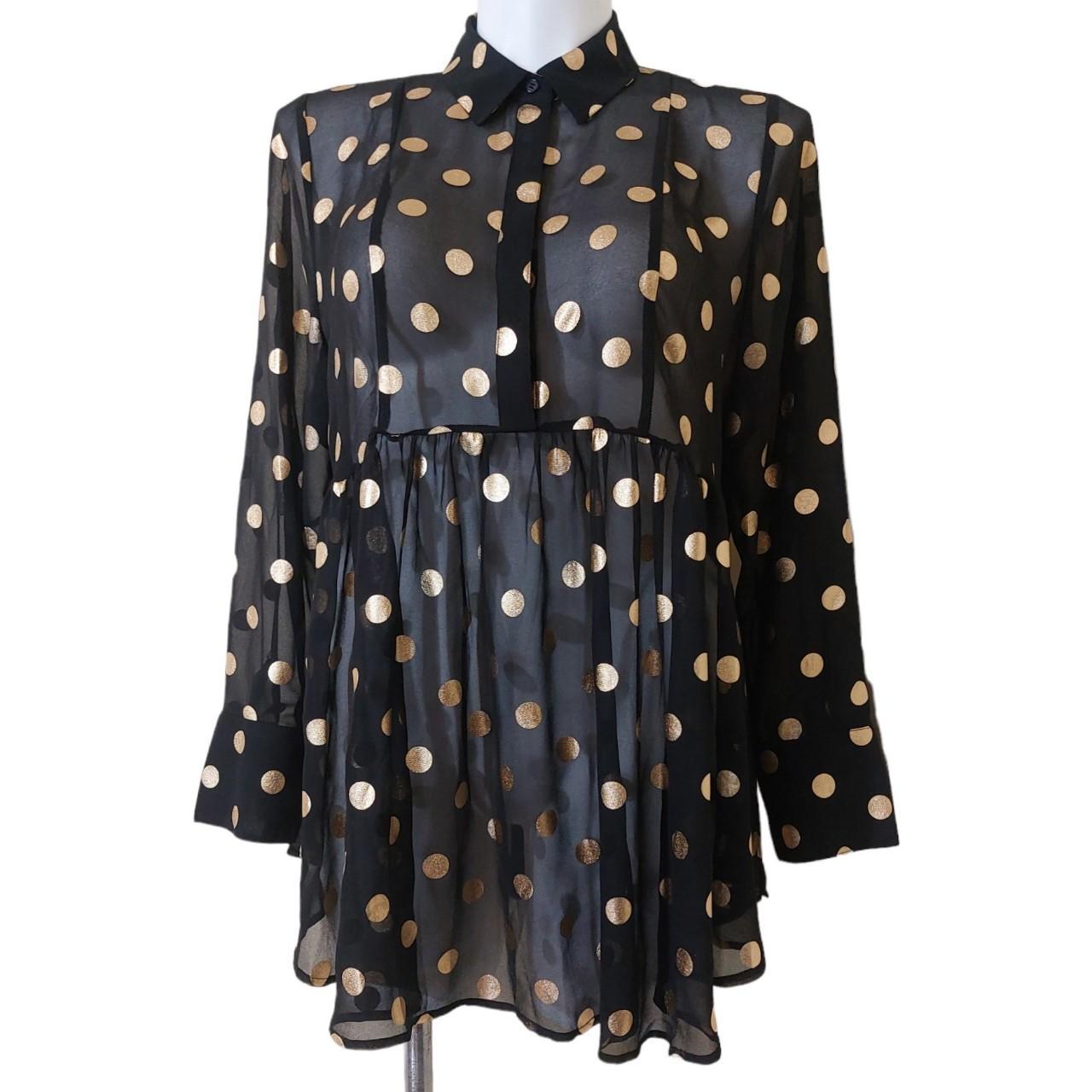 lane bryant polka dot shirt