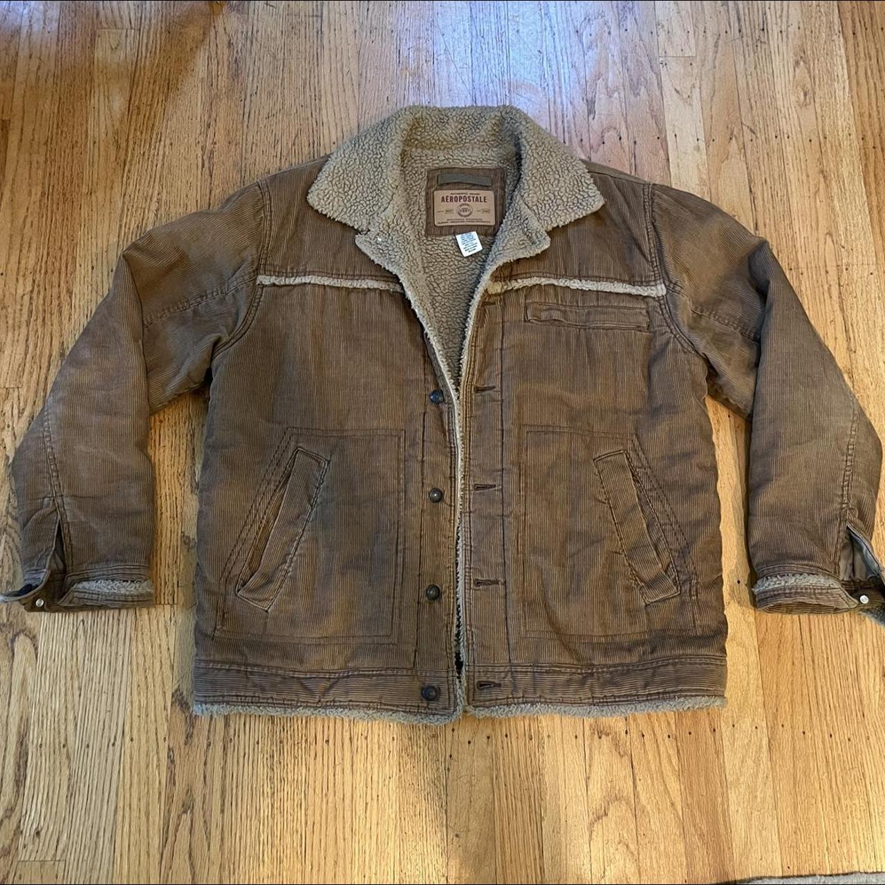 Beautiful Aeropostale Sherpa Lined Trucker Jacket... - Depop