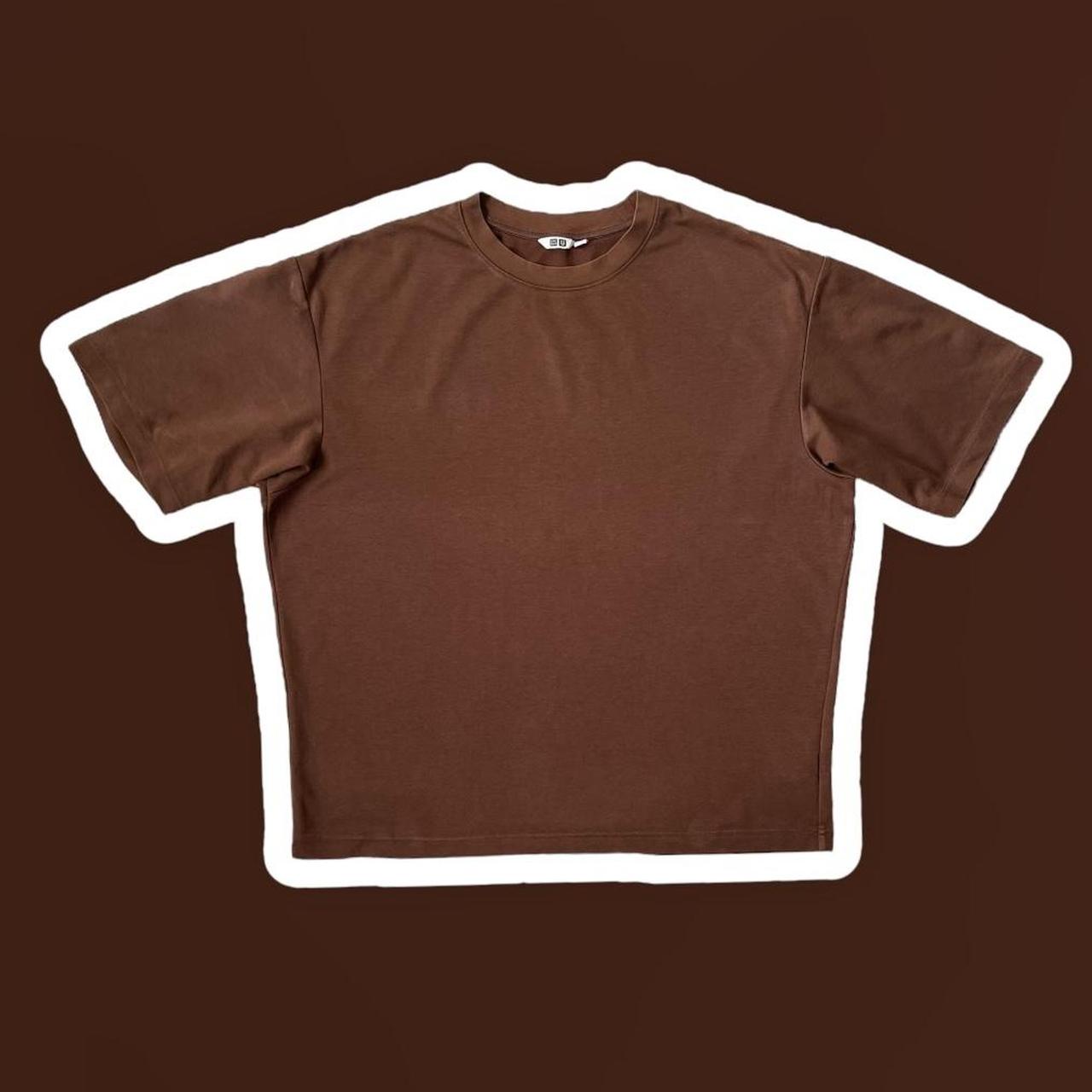 Uniqlo Baggy Brown Oversized Top ️ ️Size:... - Depop