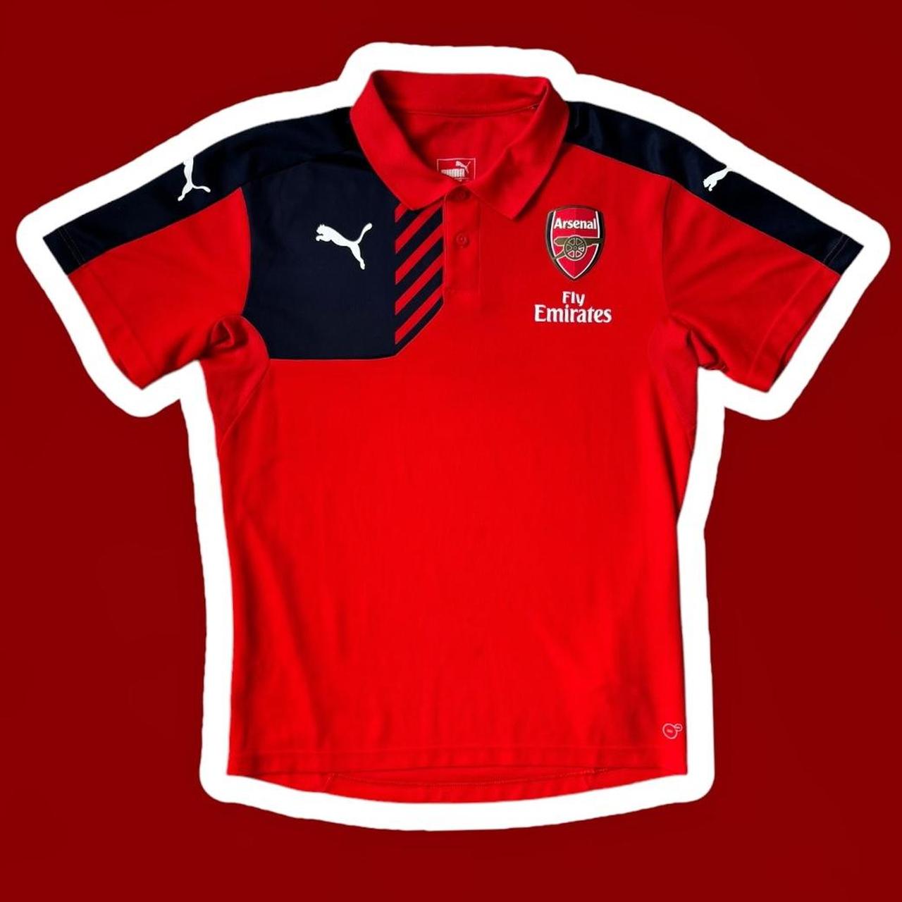 Arsenal Football Club x Puma red collared polo shirt