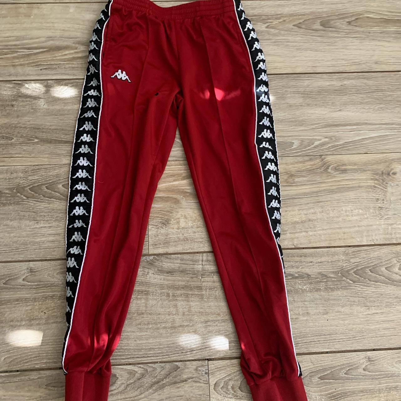 Red kappa pants Has a whole in them but not so visible - Depop