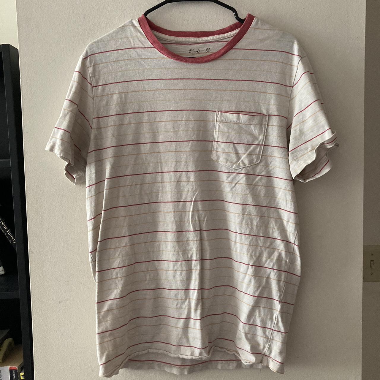 Madewell striped t-shirt in men’s medium. In good,... - Depop