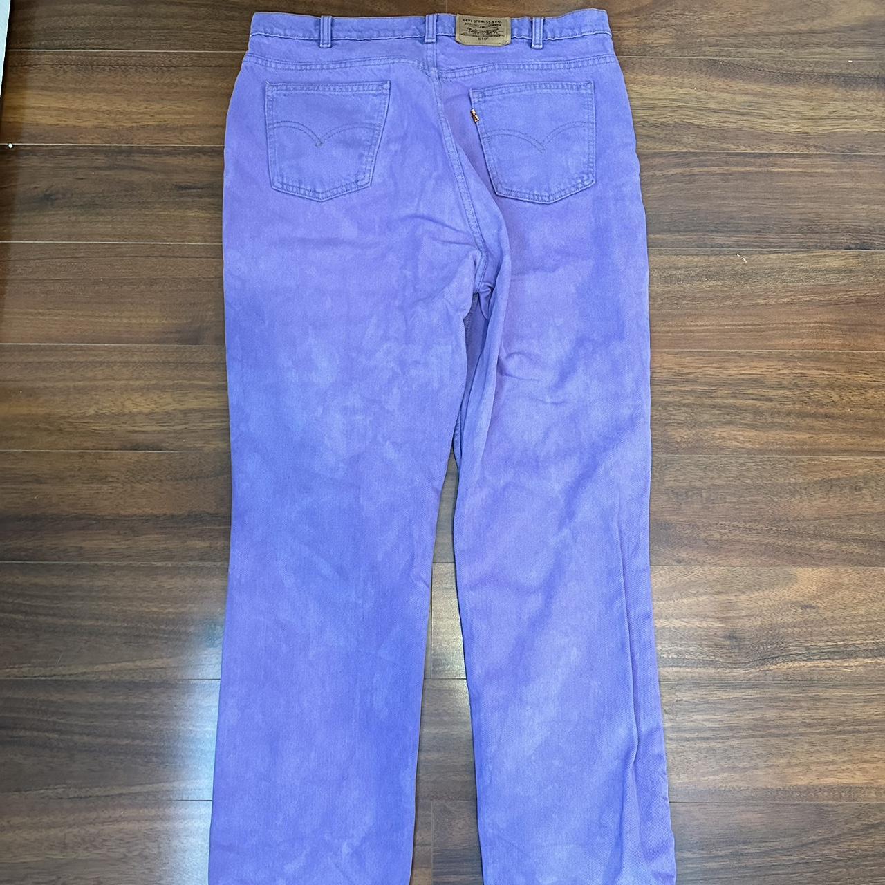 VINTAGE BAGGY PURPLE LEVIS ORANGE TABS JEANS SUPER - Depop