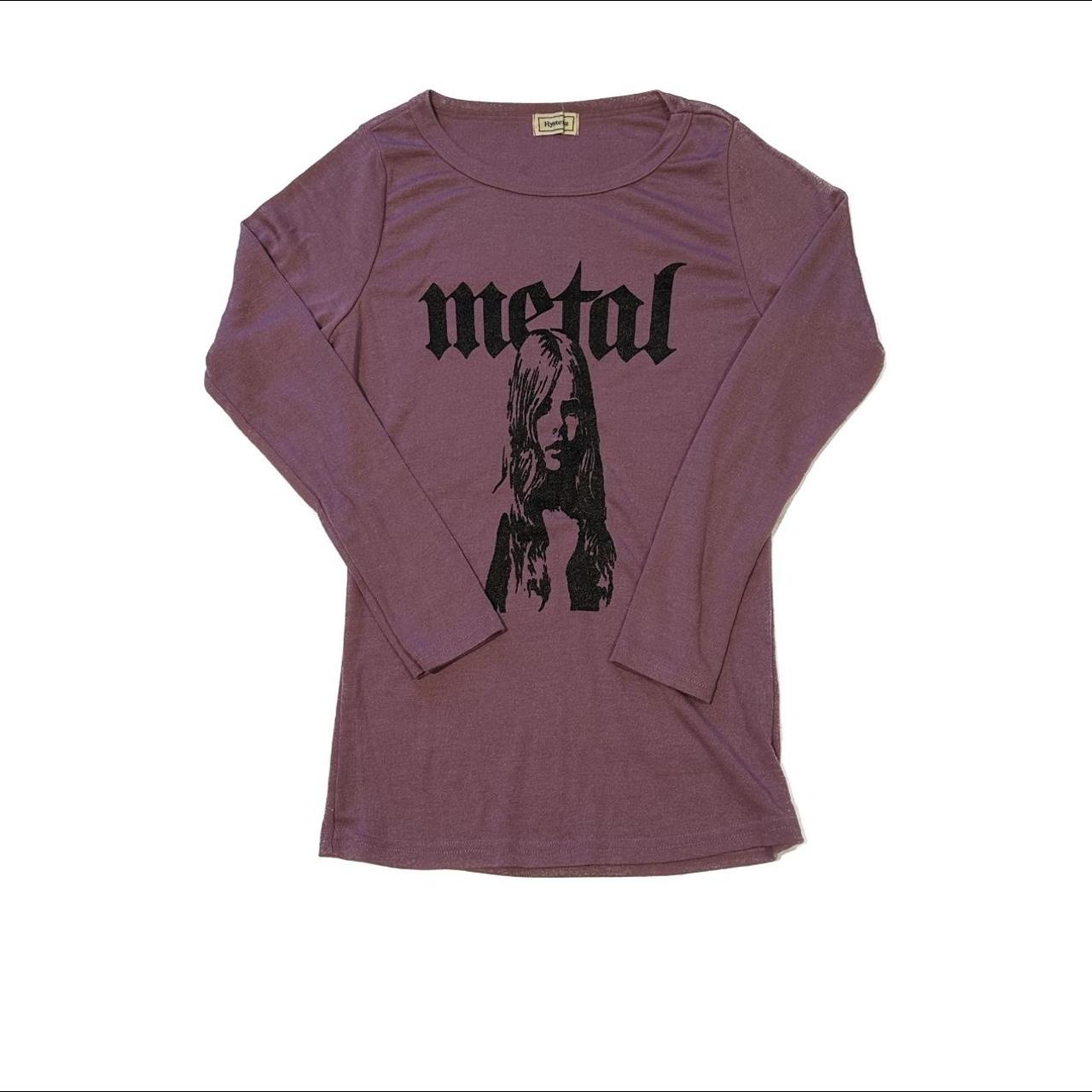 Hysteric Glamour Purple Metal Graphic Long Depop