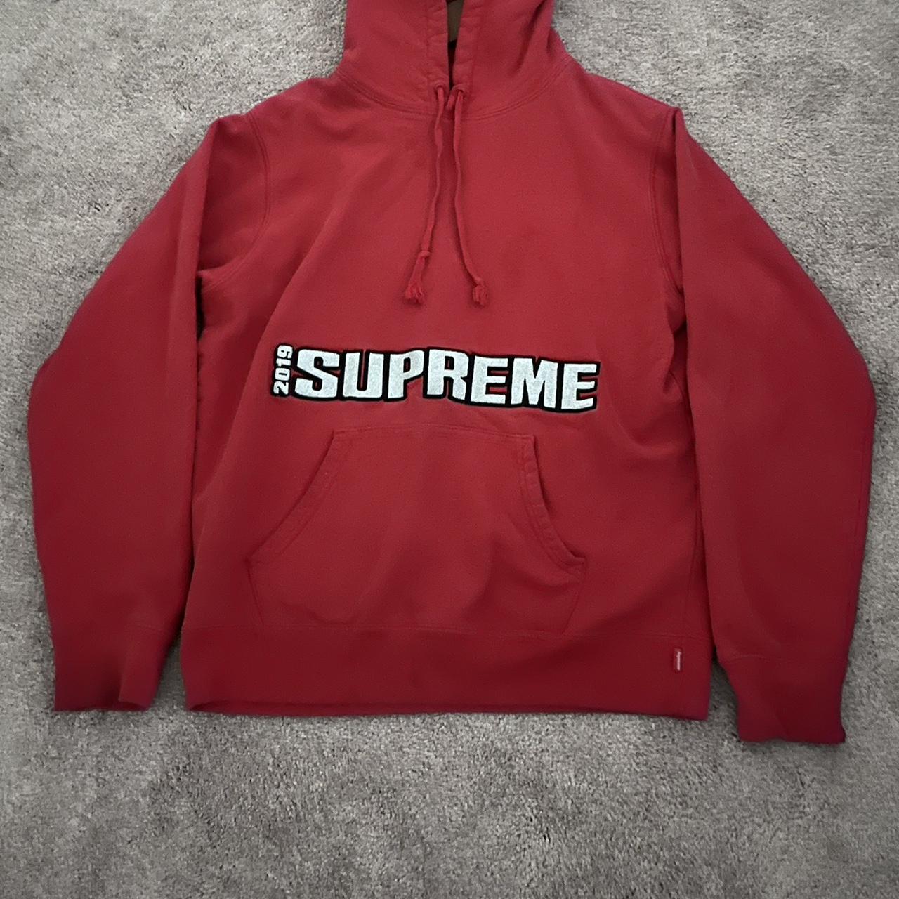 Supreme Blockbuster hoodie - red, Size S, Worn but...