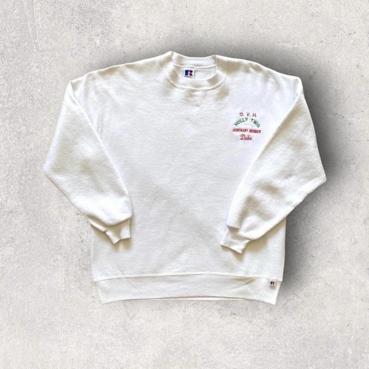 Russell athletic white outlet sweatshirt