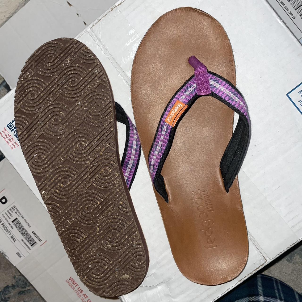 Feelgoodz flip flops💜🧡, Barely worn, Open to offers