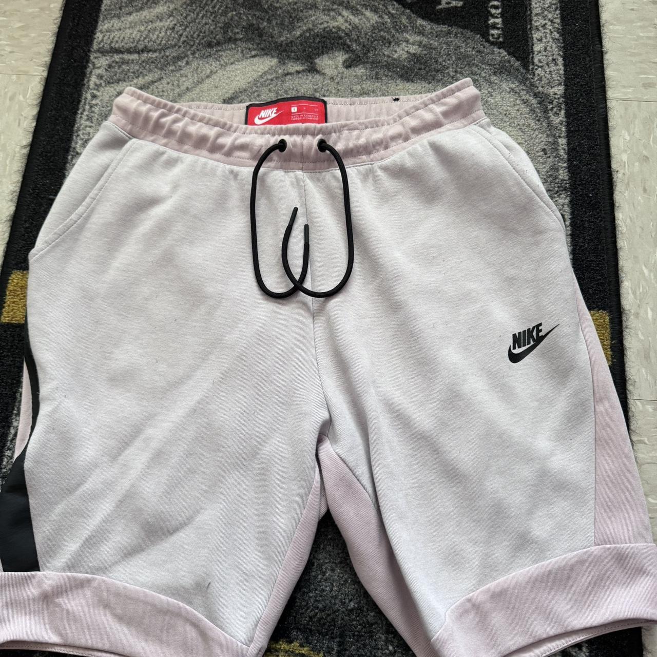 pink nike fleece shorts mens