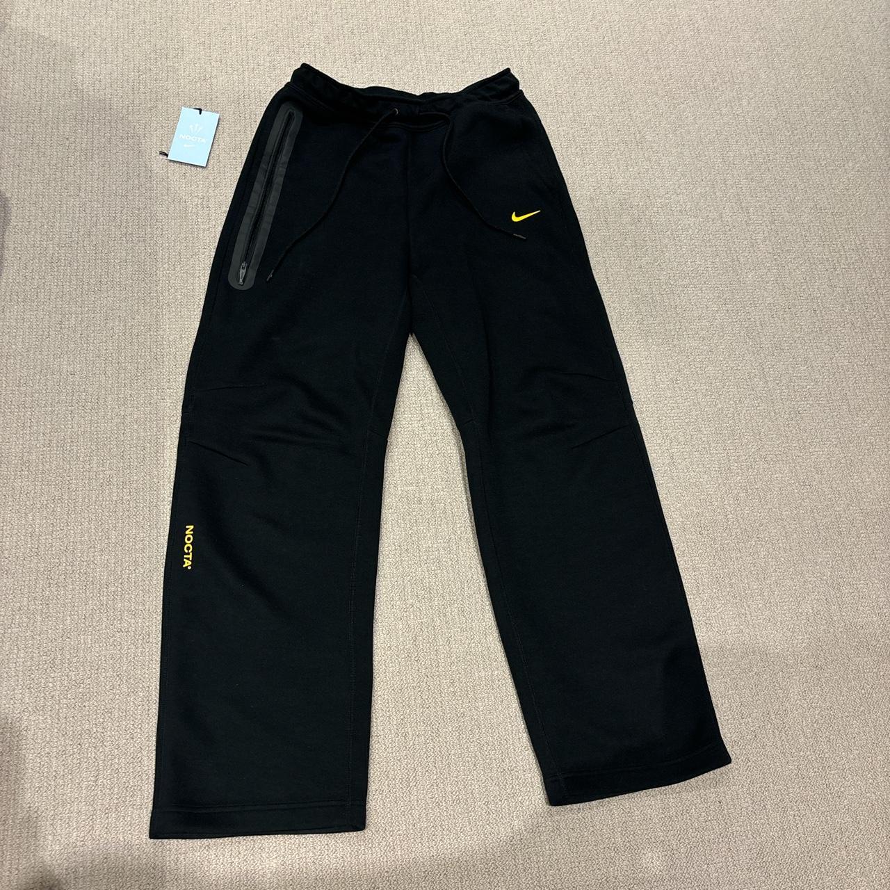 Black NOCTA tech fleece bottoms (Open HEM) If buying... - Depop