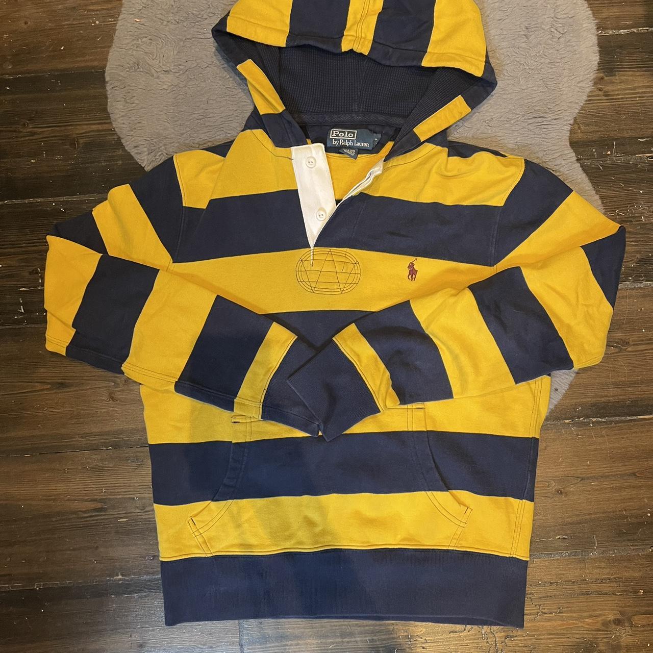 Polo ralph lauren discount blue and yellow hoodie