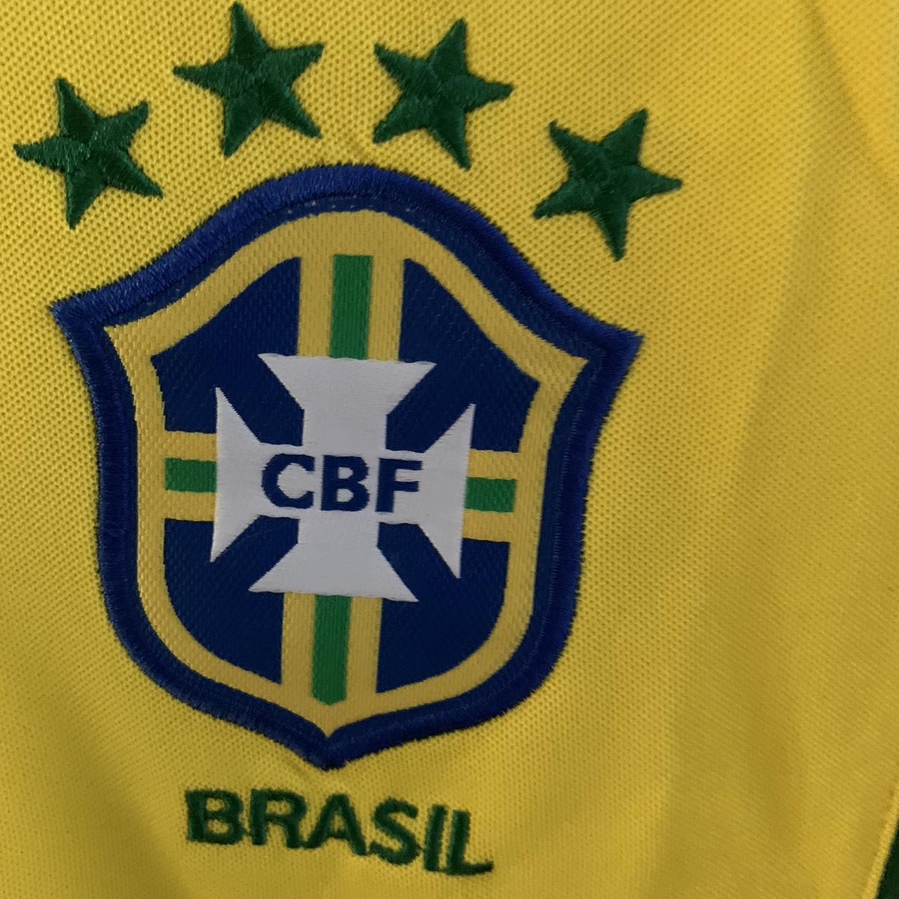 Retro brazil football top Small Brand new with tags... - Depop