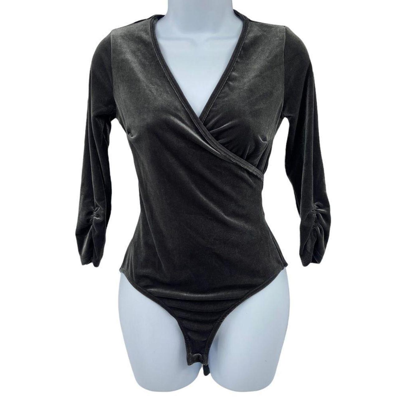 ModCloth Women's Grey Bodysuit Depop