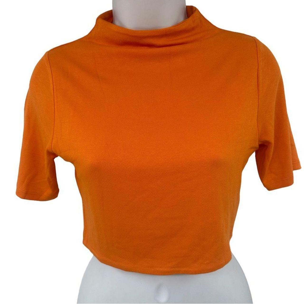 naked wardrobe, Tops, Naked Wardrobe Orange Faux Leather Top L