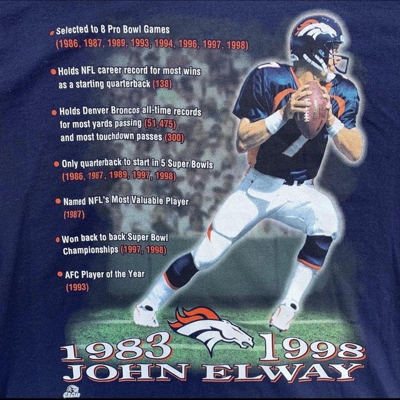 Vintage 1994 NFL Denver Broncos John Elway Shirt - Depop