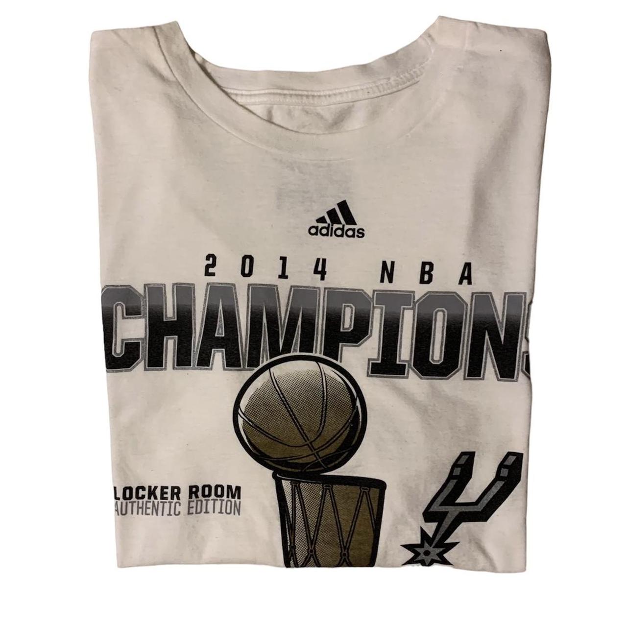 Adidas White Spurs 2014 Championship Locker Room T Shirt Size