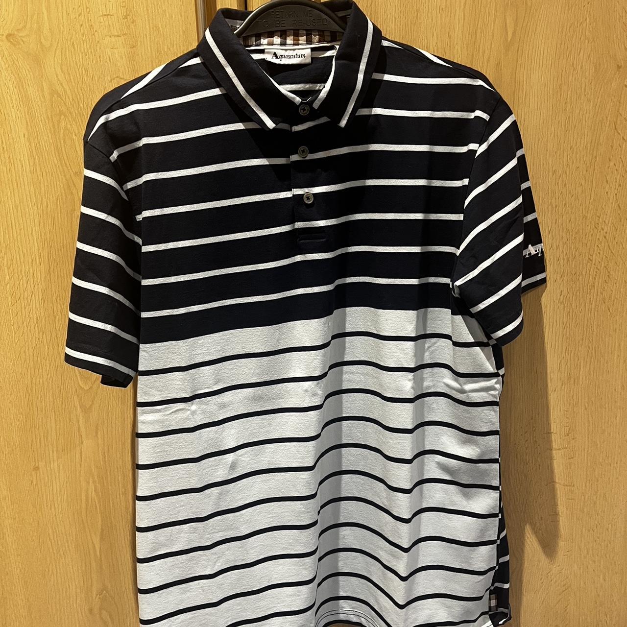 Aquascutum Two Tone Polo Shirt House Check to... - Depop