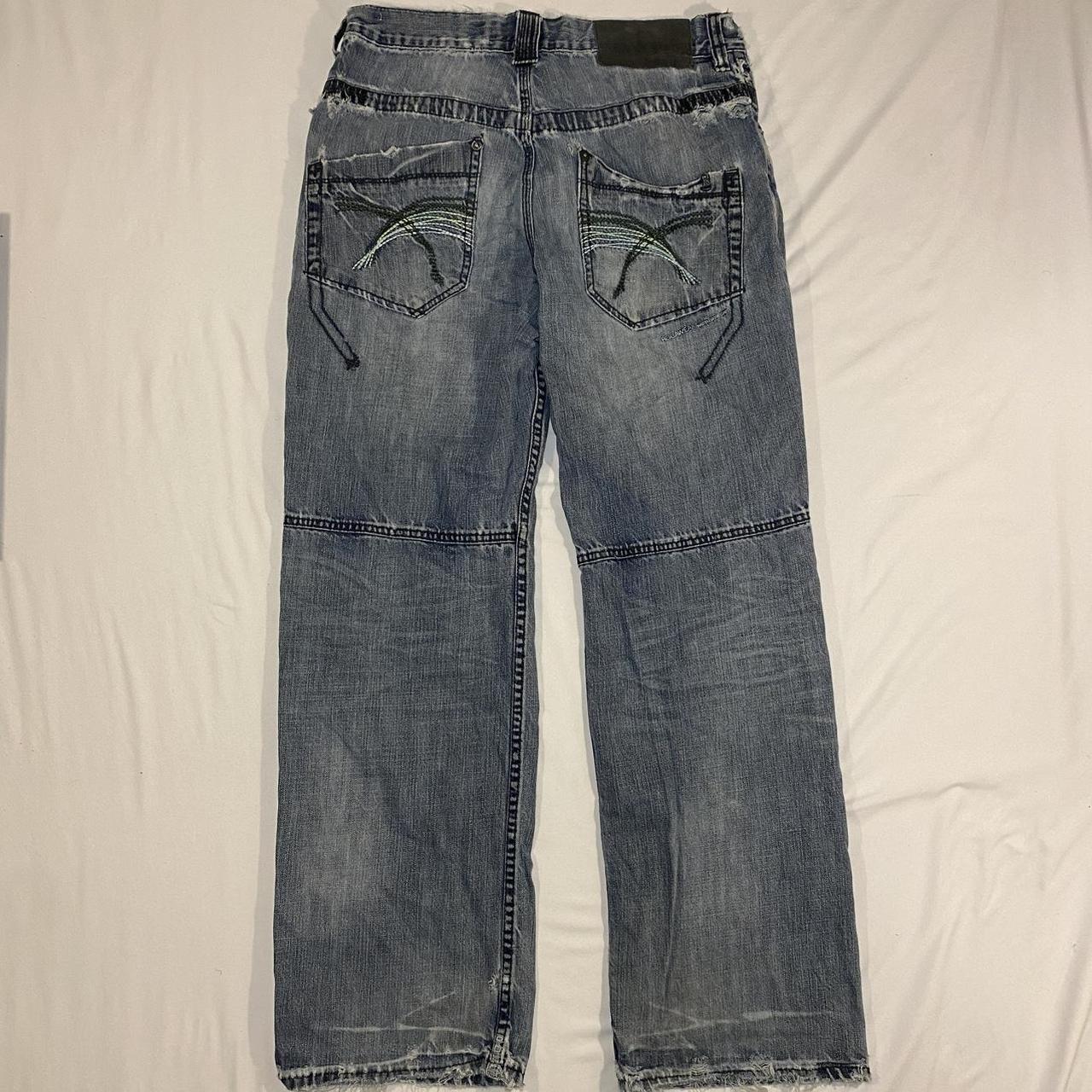 Y2k Rocawear Distressed Jeans Size 33 waist 32... - Depop