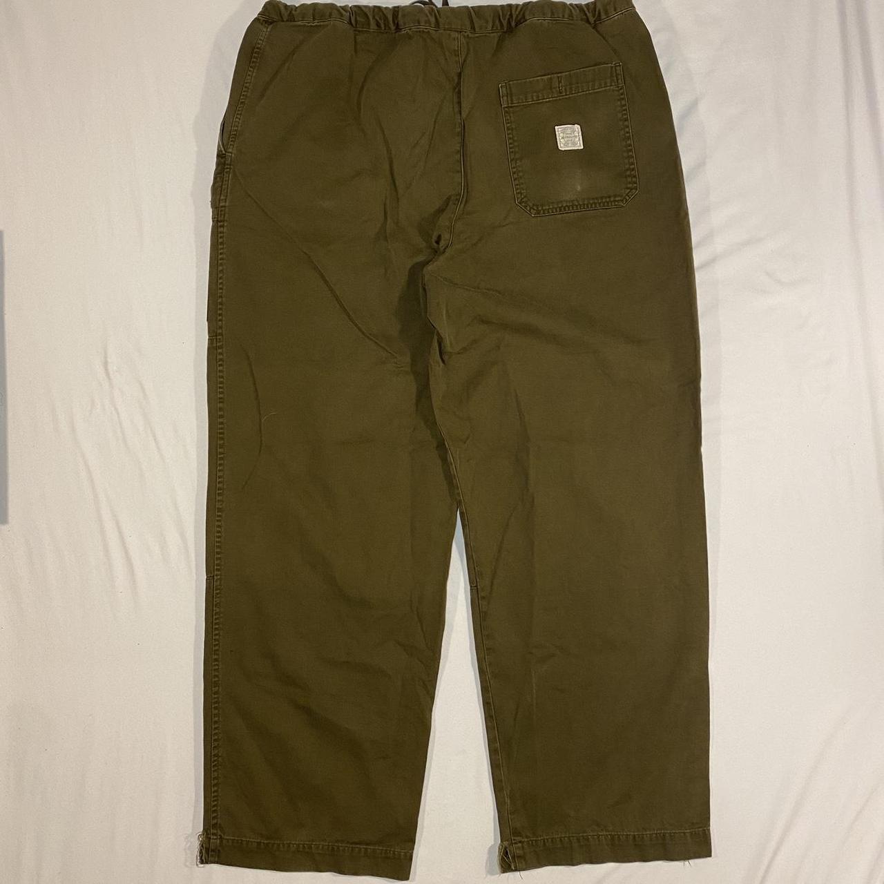 Military Green Baggy Double Knee Cargos Size 32... - Depop