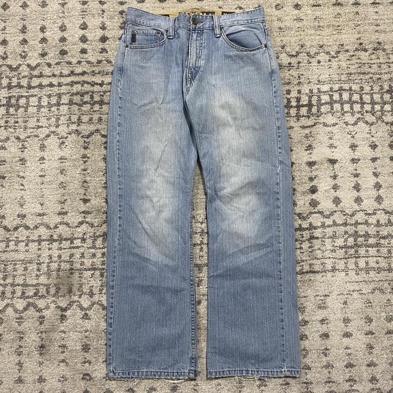 Y2k Light Washed Baggy Jeans Size 30 waist 30... - Depop