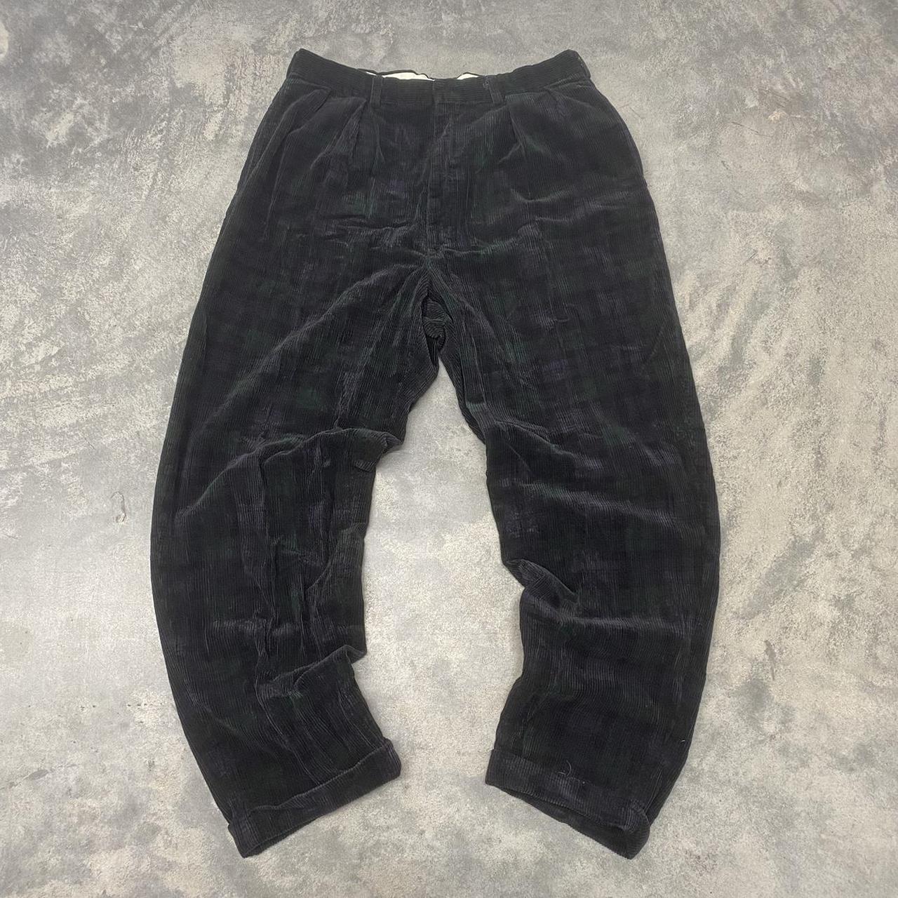 Vintage 90s Polo Ralph Lauren Plaid Corduroy Pants... - Depop