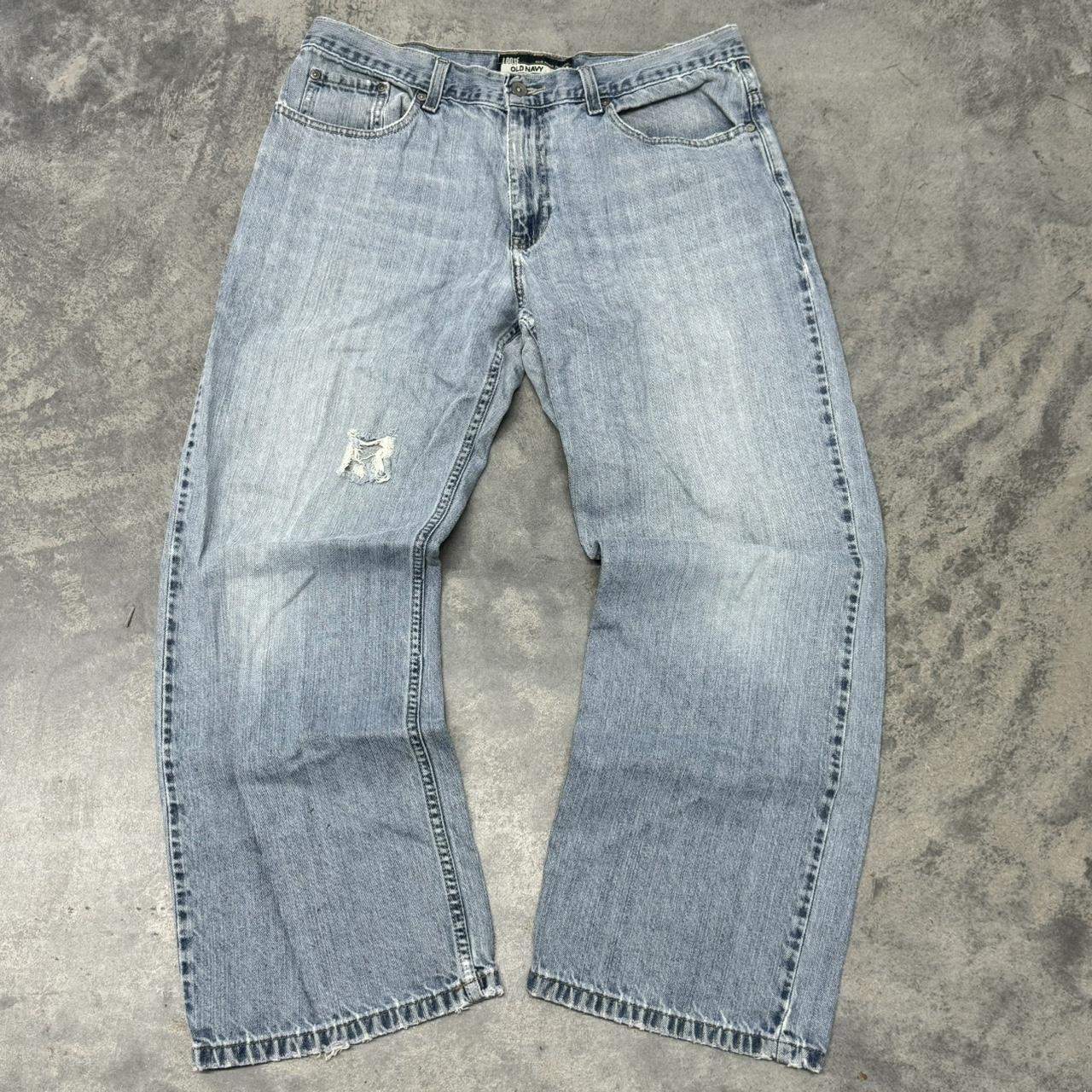 Y2k Old Navy Light Washed Baggy Jeans 34 X... - Depop