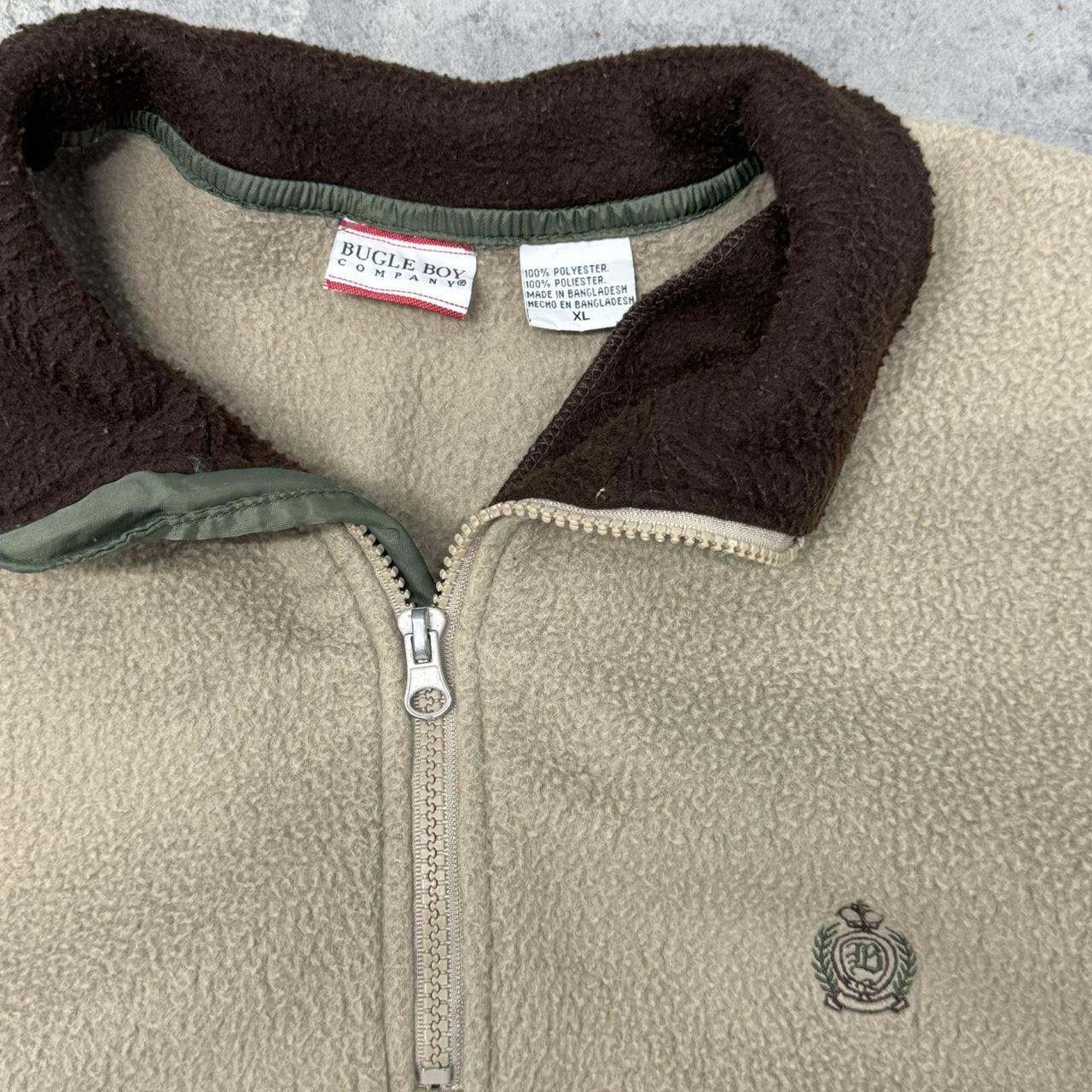 Y2k Earth tone Bugle Boy Quarter Zip Fleece... Depop