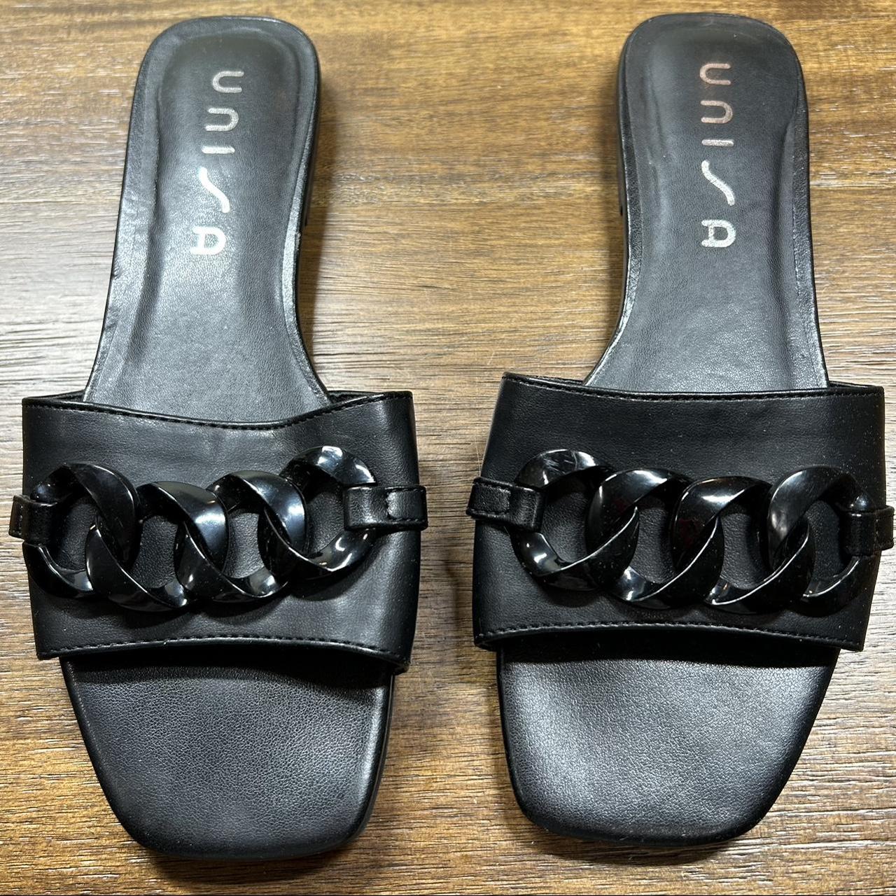 unisa black sandals