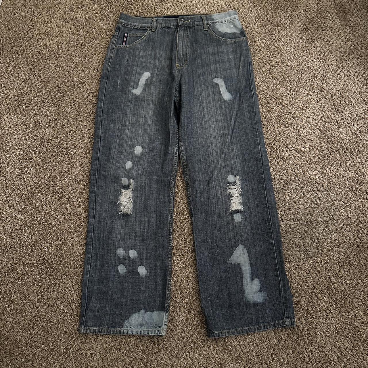 34 x 33 - PHAT FARM baggy distressed denim Send... - Depop