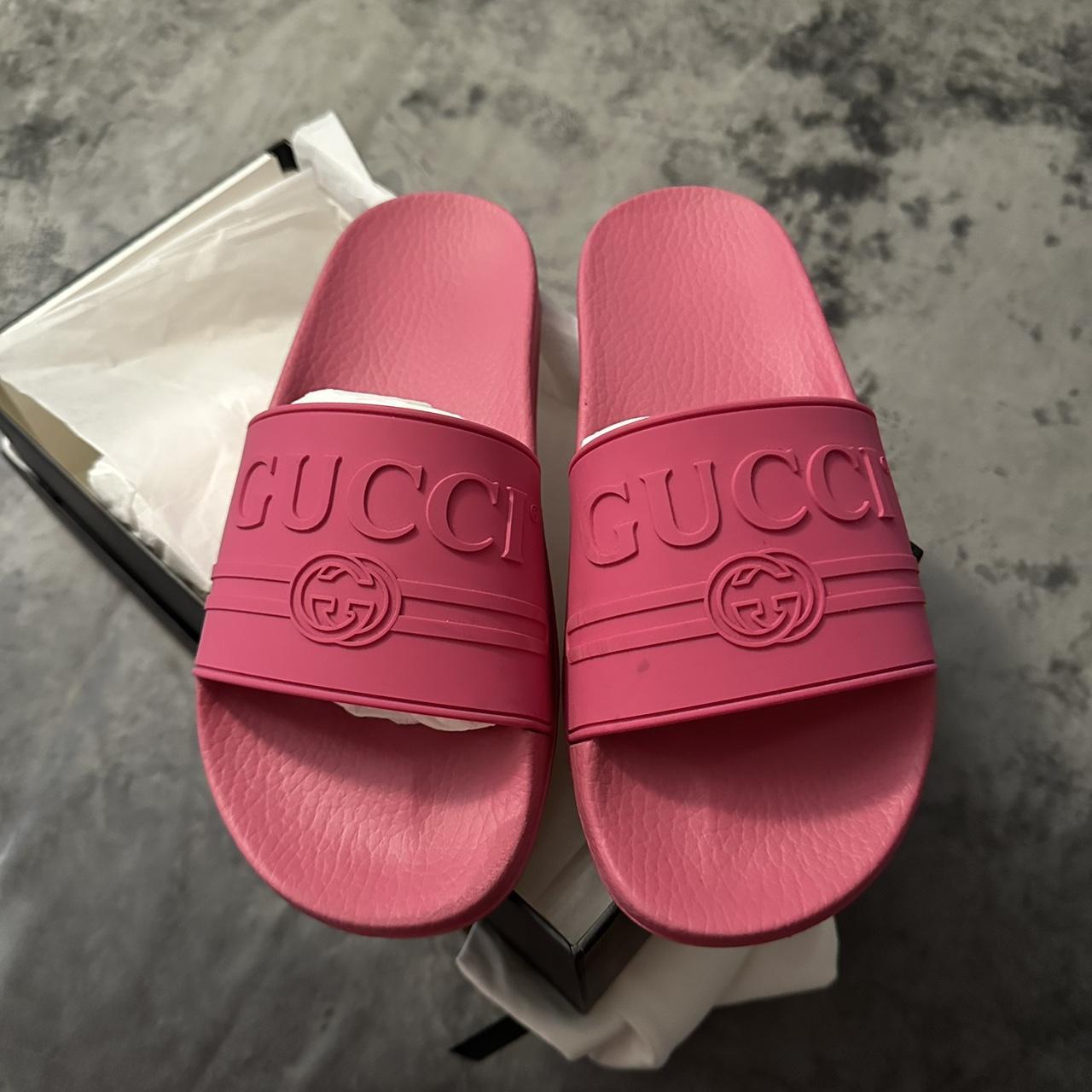 Dark pink gucci discount slides