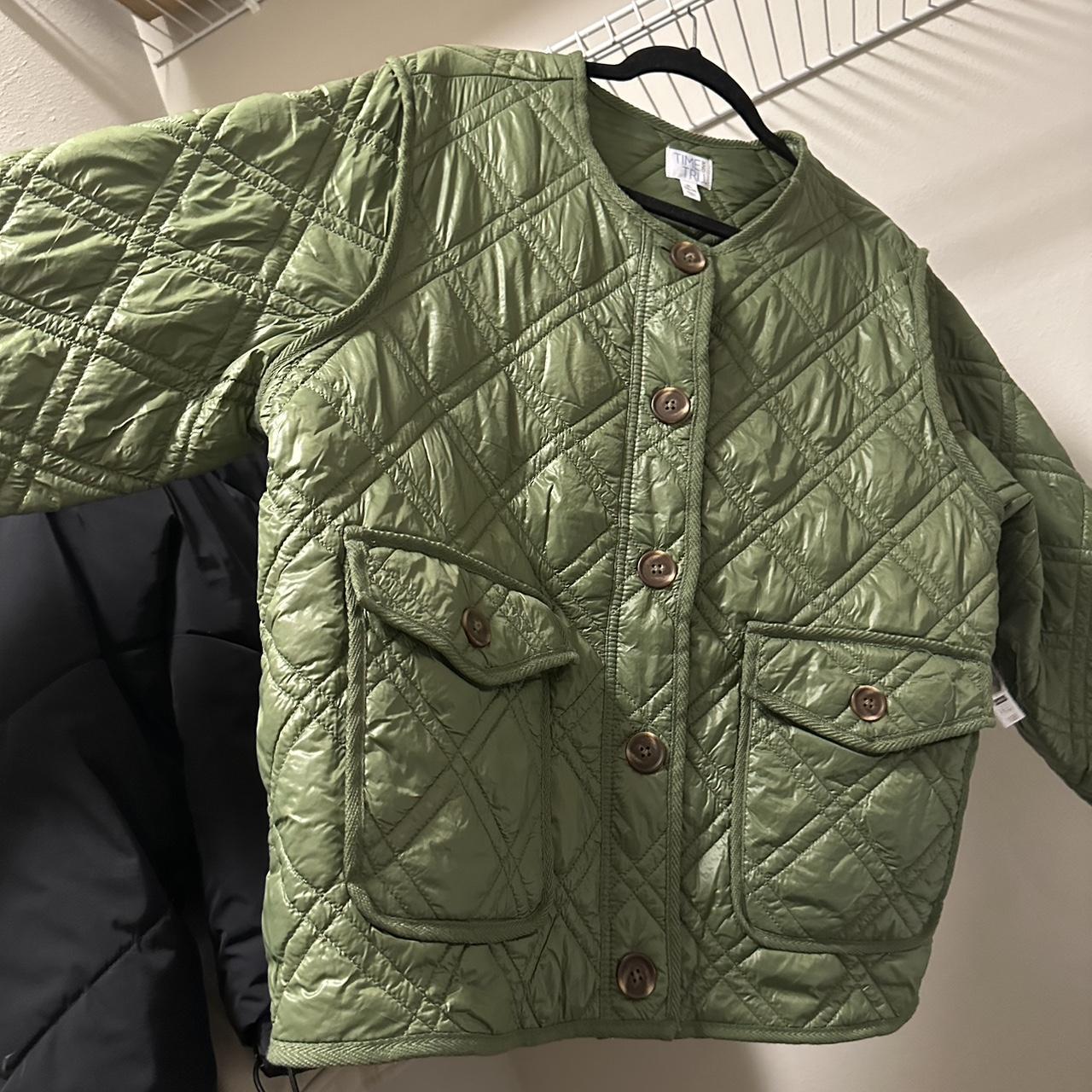 OLIVE GREEN JACKET Cutest jacket I’ve ever seen,... Depop