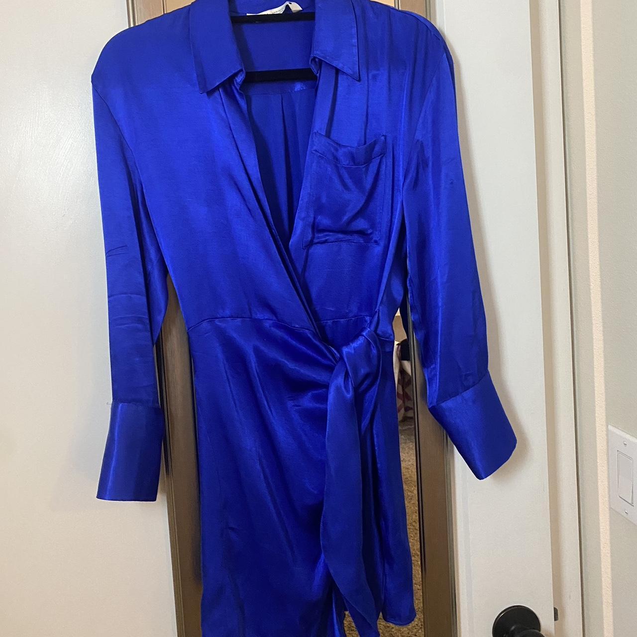 Zara Women's Blue Dress Depop