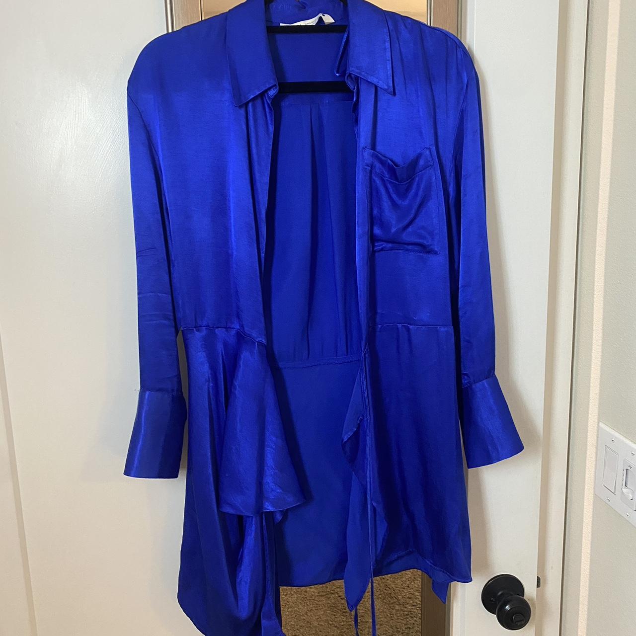 Zara Women's Blue Dress | Depop