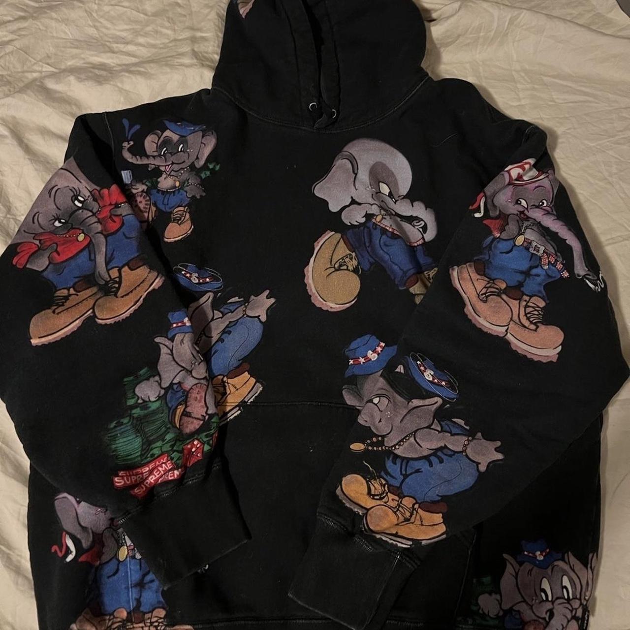 Supreme Elephant Black Hoodie FW22 | Depop