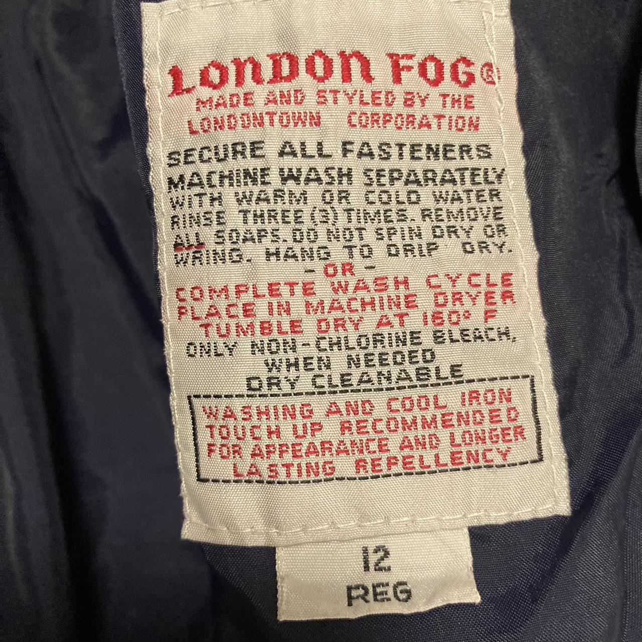 Tan and blue London Fog rain coat ! missing a button... - Depop