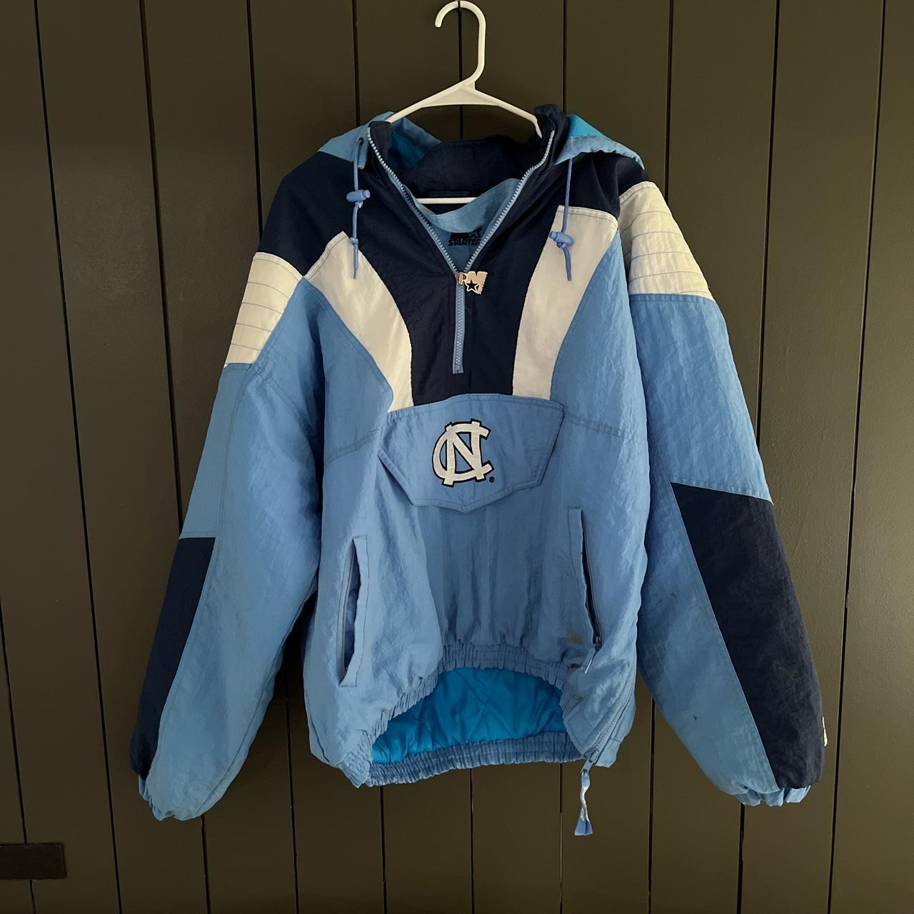 Vintage UNC starter puffer jacket Size L fits... - Depop