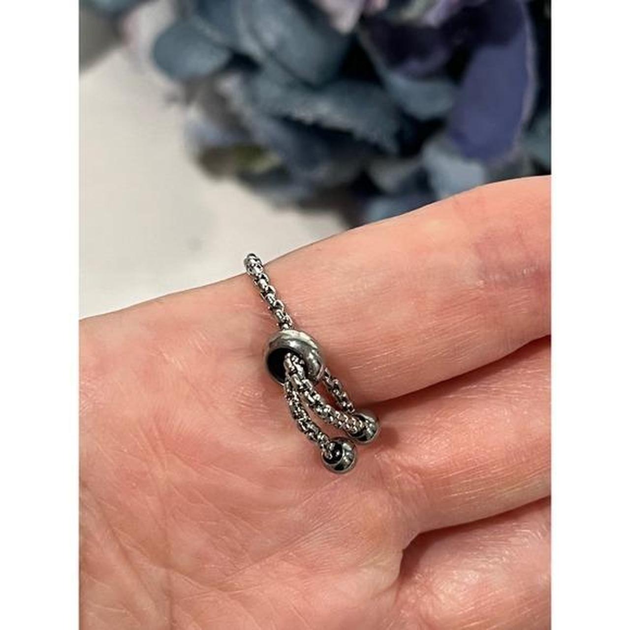 Women's Ring - Silver – Adjustable Initial J Ring… - image 3