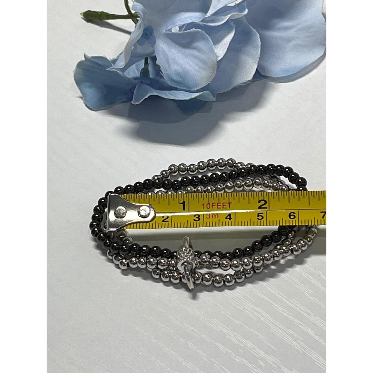 Women's Bracelet - Black/Silver – Stackable Beade… - image 5