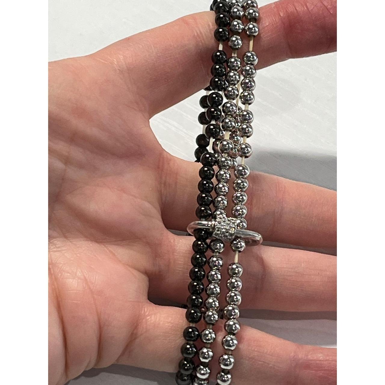 Women's Bracelet - Black/Silver – Stackable Beade… - image 7