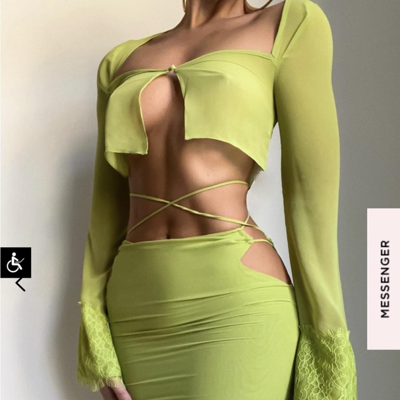 House of CB Women's Green Crop-top