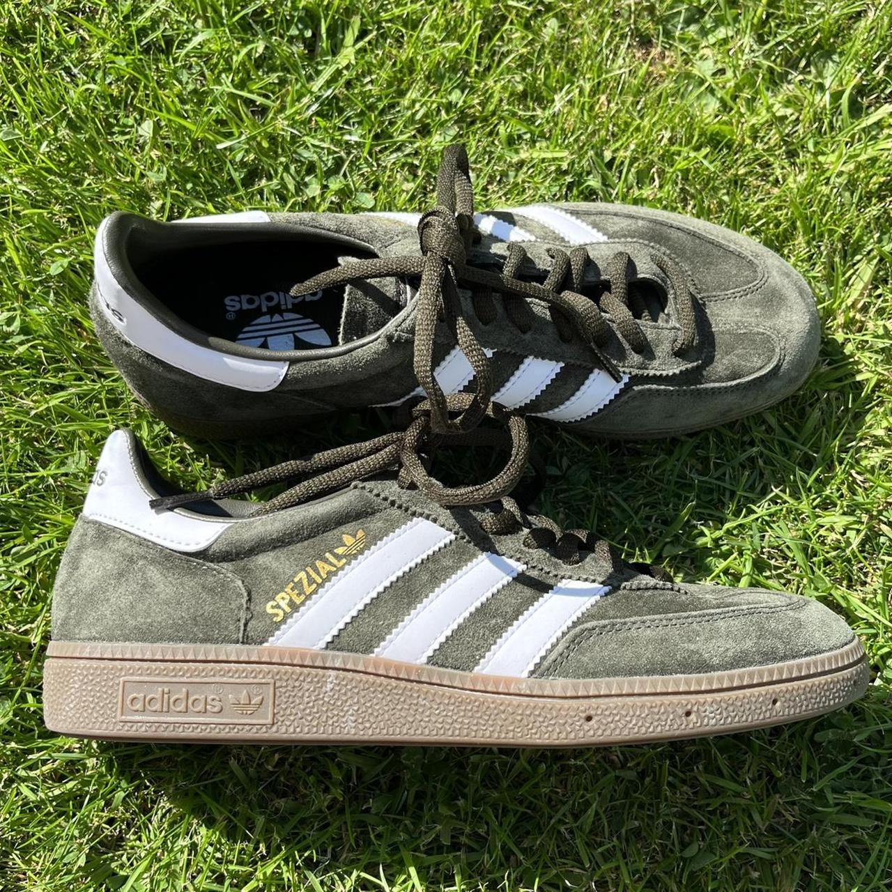 ladies khaki adidas trainers