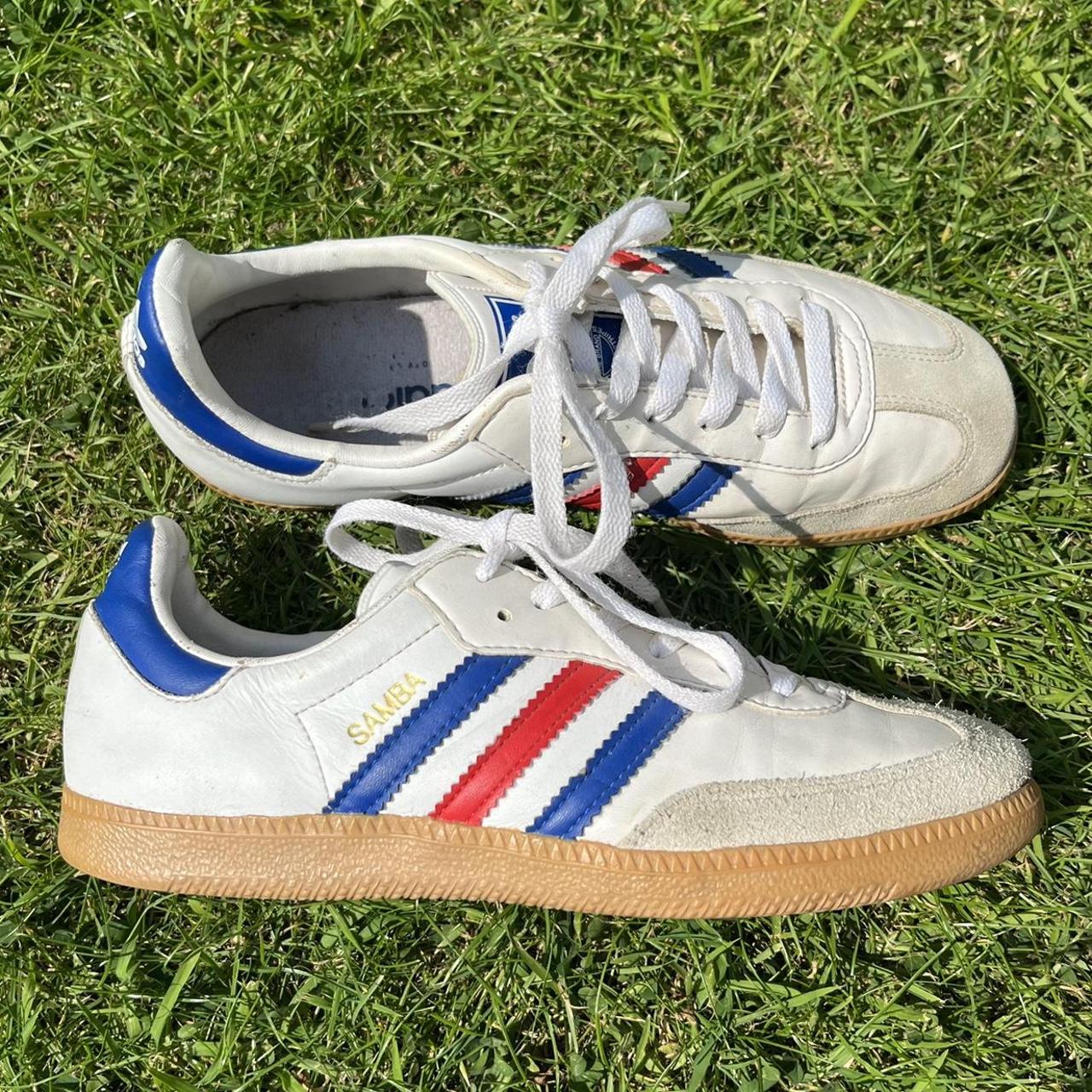 adidas samba white red