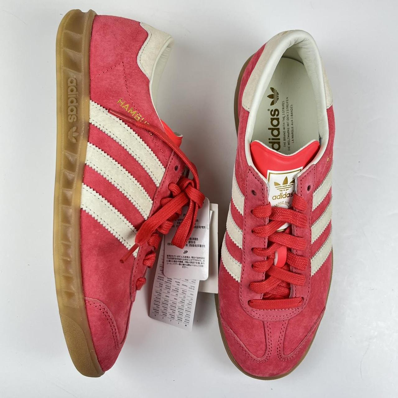 Adidas Hamburg Red / White / Gum Come with OG... - Depop