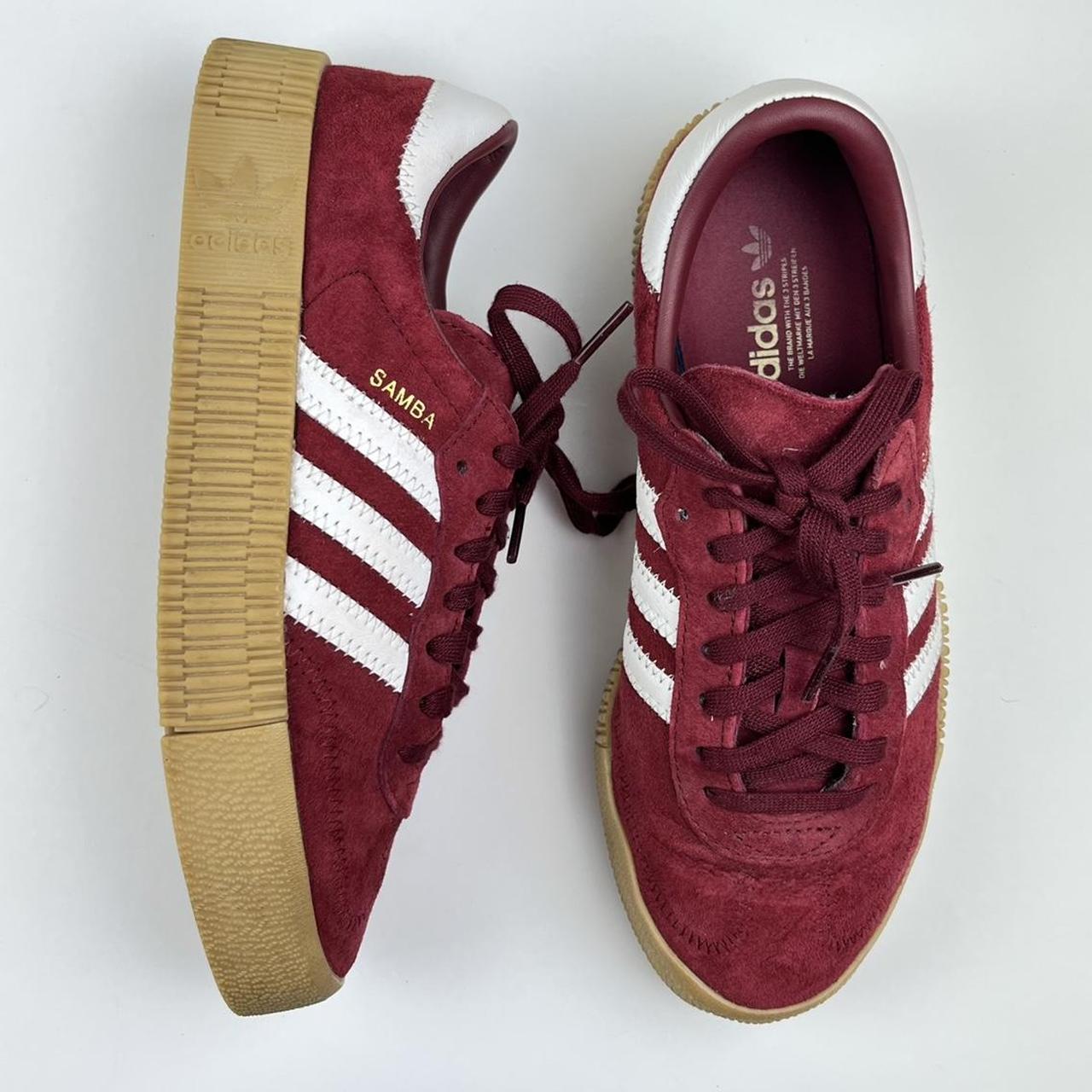 Adidas Sambarose Platforms Burgandy / Gum US 6.5... - Depop