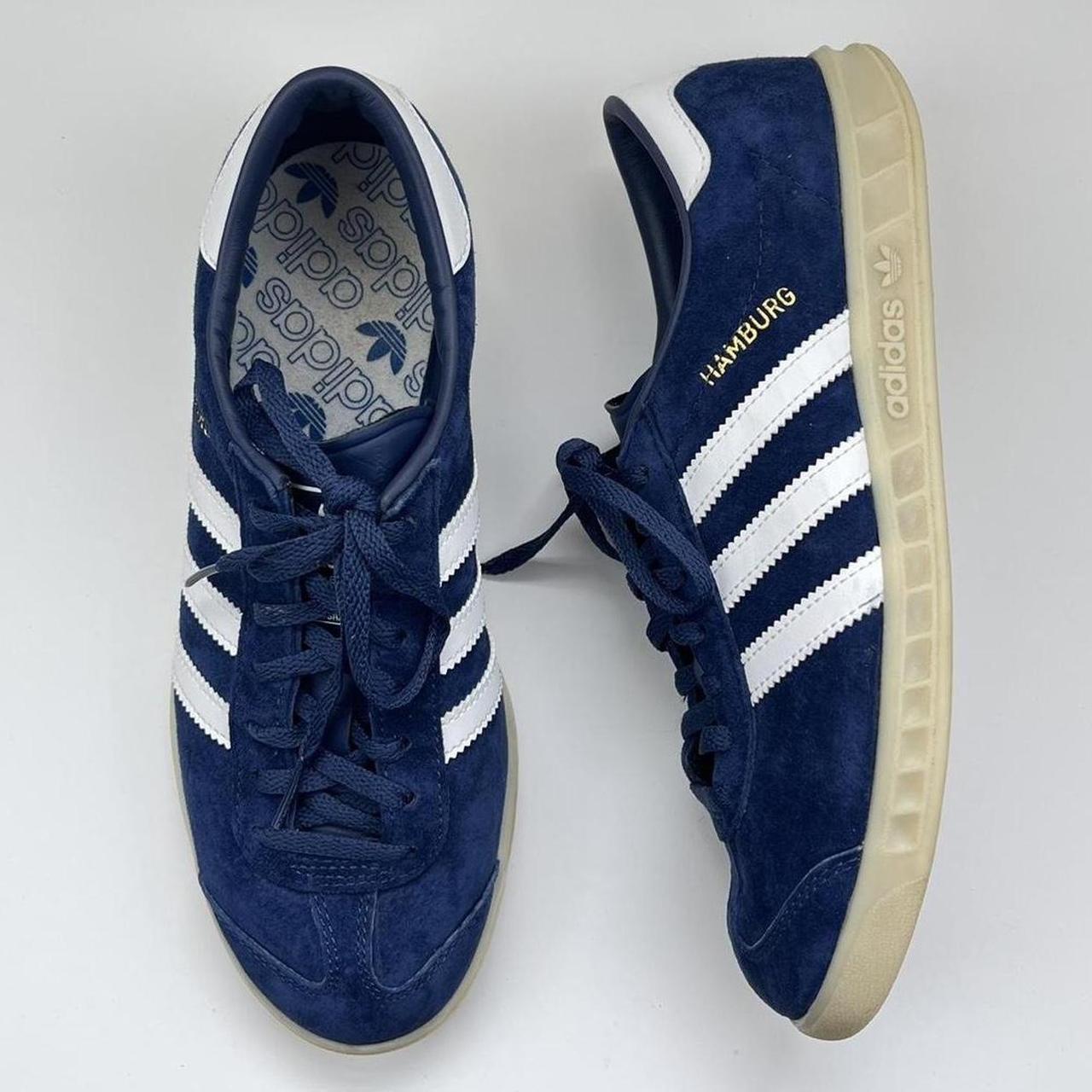 Adidas Hamburg Tech Indigo Blue White Gold. Depop