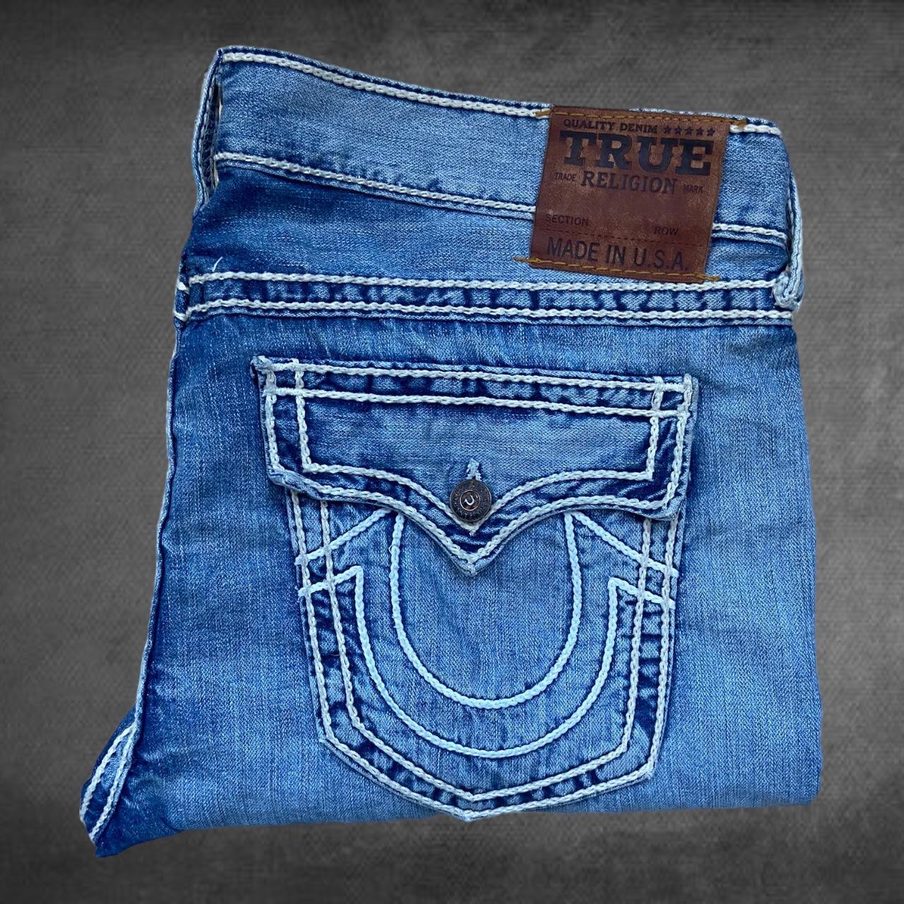 True Religion Rope Stitch Jeans, sum real american... - Depop