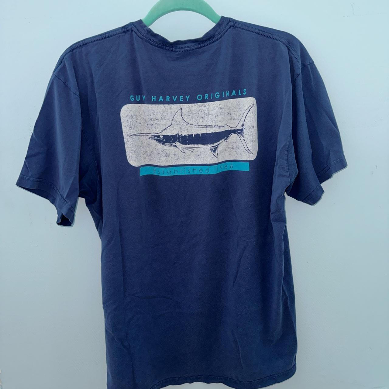 Guy Harvey Men's Navy Tshirt Depop