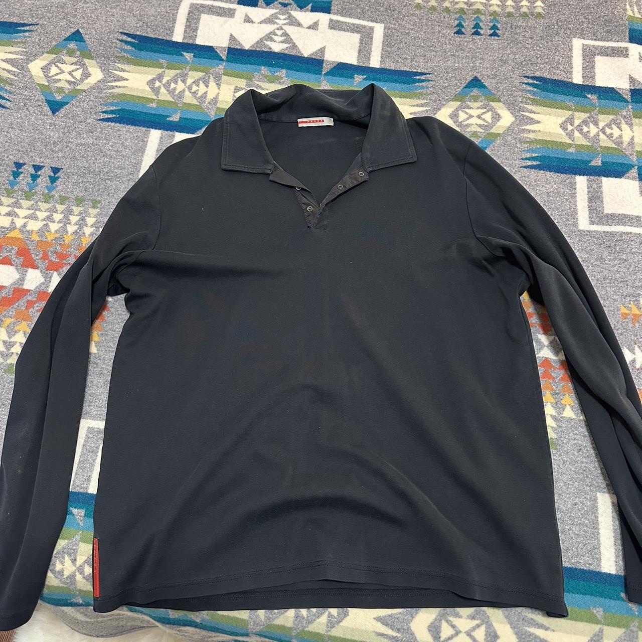 Prada Men's Black Polo-shirts | Depop