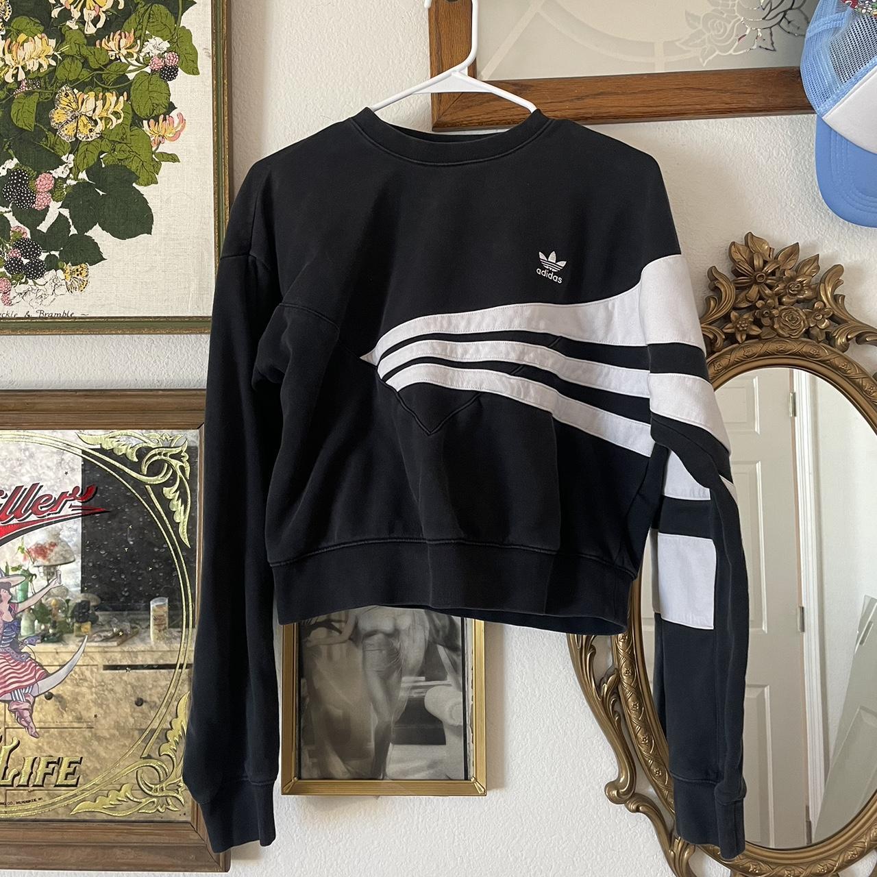 Women's adidas originals panel crew clearance sweatshirt