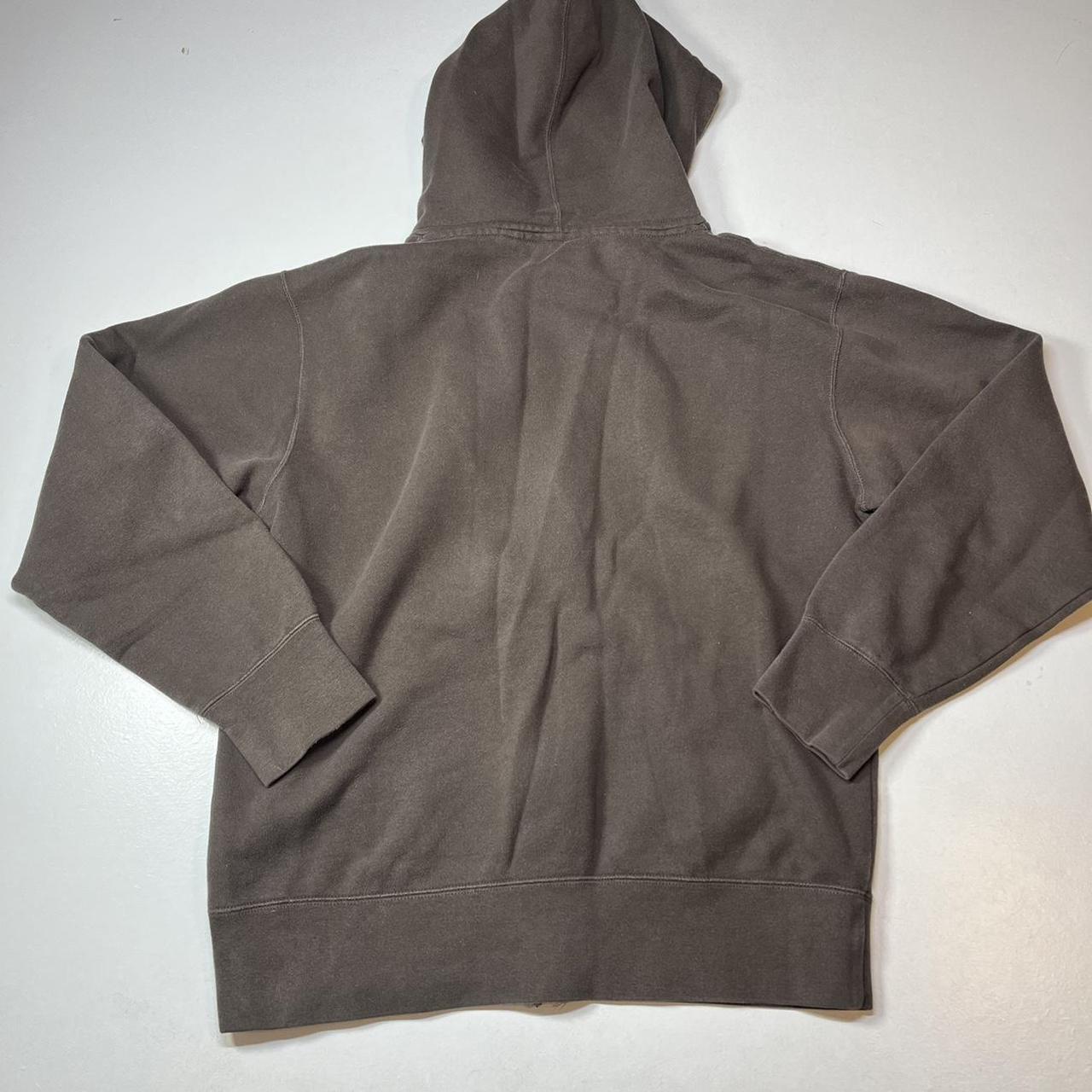 Vintage Fox Racing zip up hoodie Brown with a front... - Depop