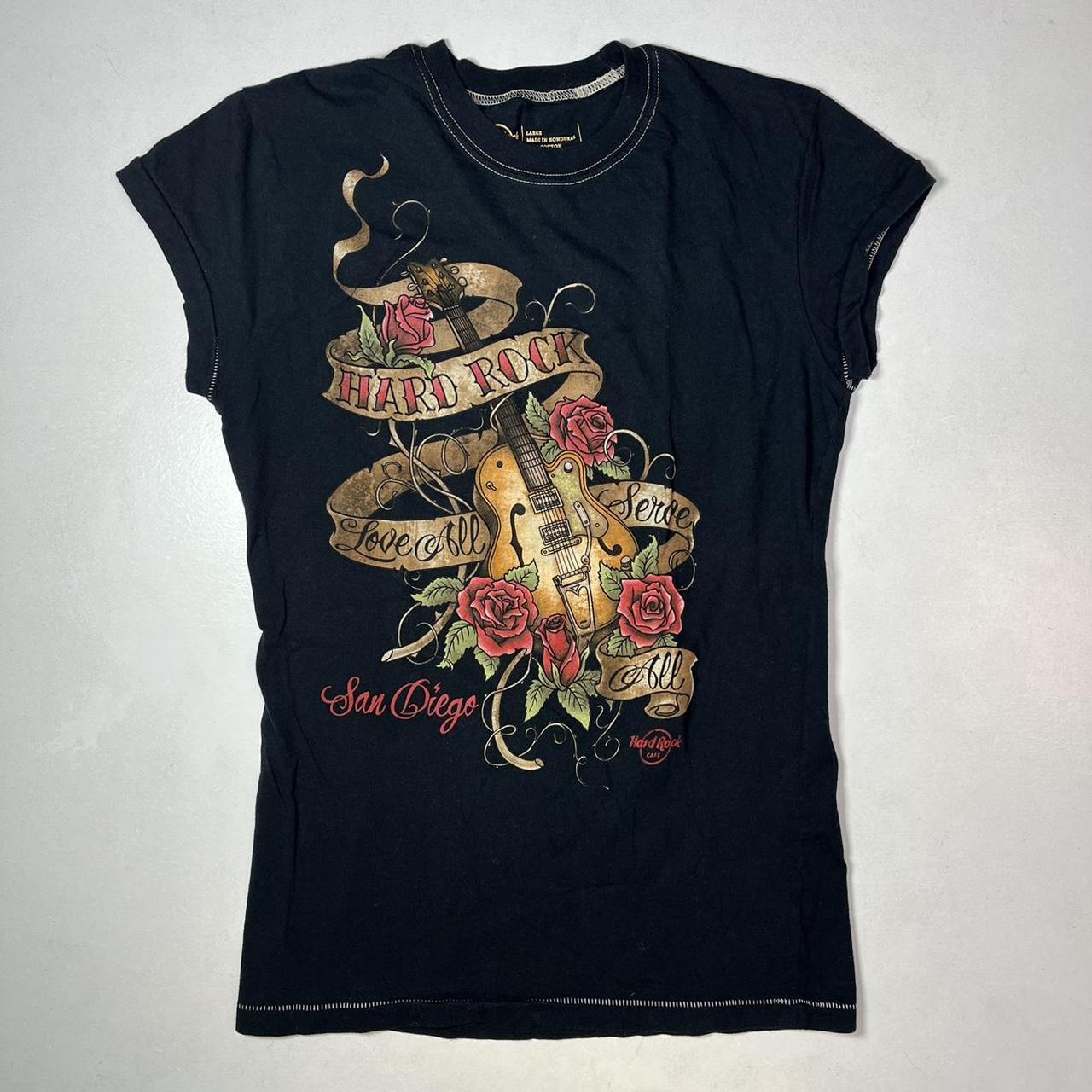 Hard Rock Cafe Women's Black T-shirt | Depop